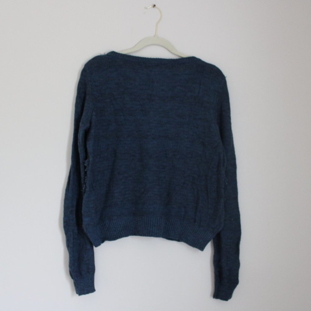 Moth Anthropologie Distressed Navy Sweater - Picture 5 of 5